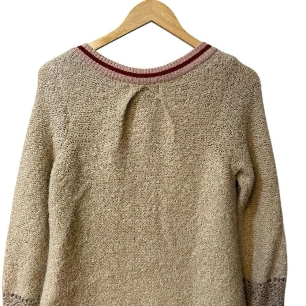 Charlie & Robin Anthropologie Wool Blend Romantic Boho Tiered Tulle Cardigan M